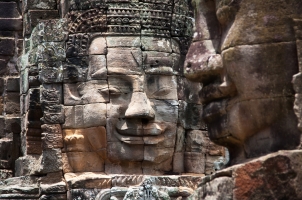 Cambodia - Stone murals and sculptures in Angkor wat