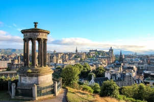 Scotland - Edinburgh skyline as seen from Carlton Hill