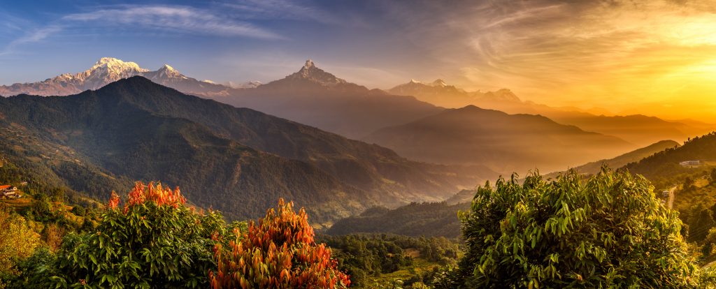 Nepal - Sunrise near Pokhara